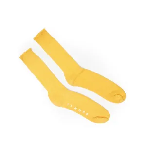 Cotton Rib Socks - Turmeric Dyed
