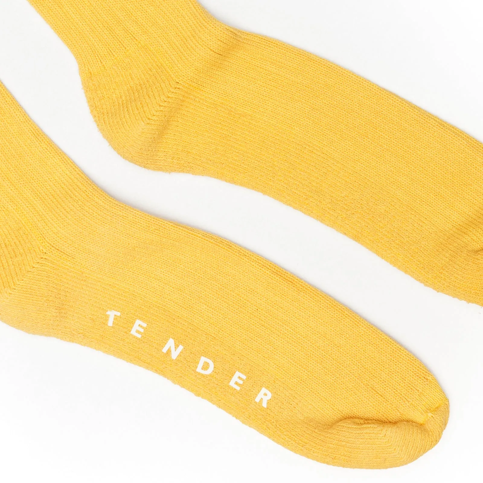 Cotton Rib Socks - Turmeric Dyed