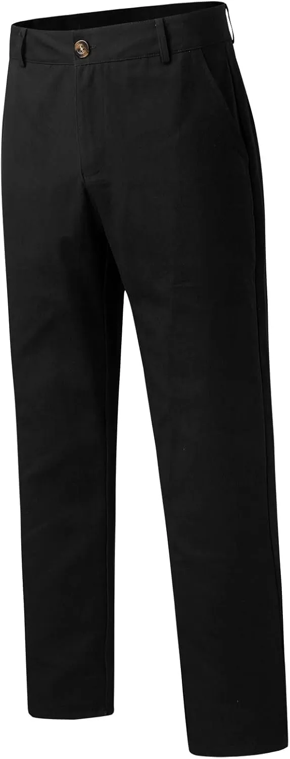 CRNTCEM Business Pant for Men Regular Fit Outdoor Work Golf Pants Athletic Workout Skinny Leg Khaki Cropped Pencil Trousers