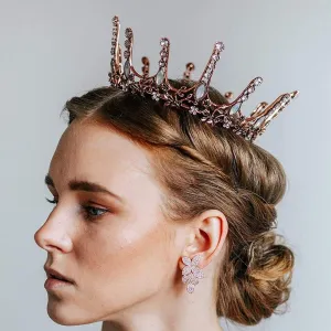 Crown Tiaras for Women Hair Jewelry, Vintage Baroque Headbands Crystal Luxury Tiaras Crowns Bride Headpieces Bridal Hair Jewelry for Women Wedding Hair Accessories Crown (Size : Imitation Rhod