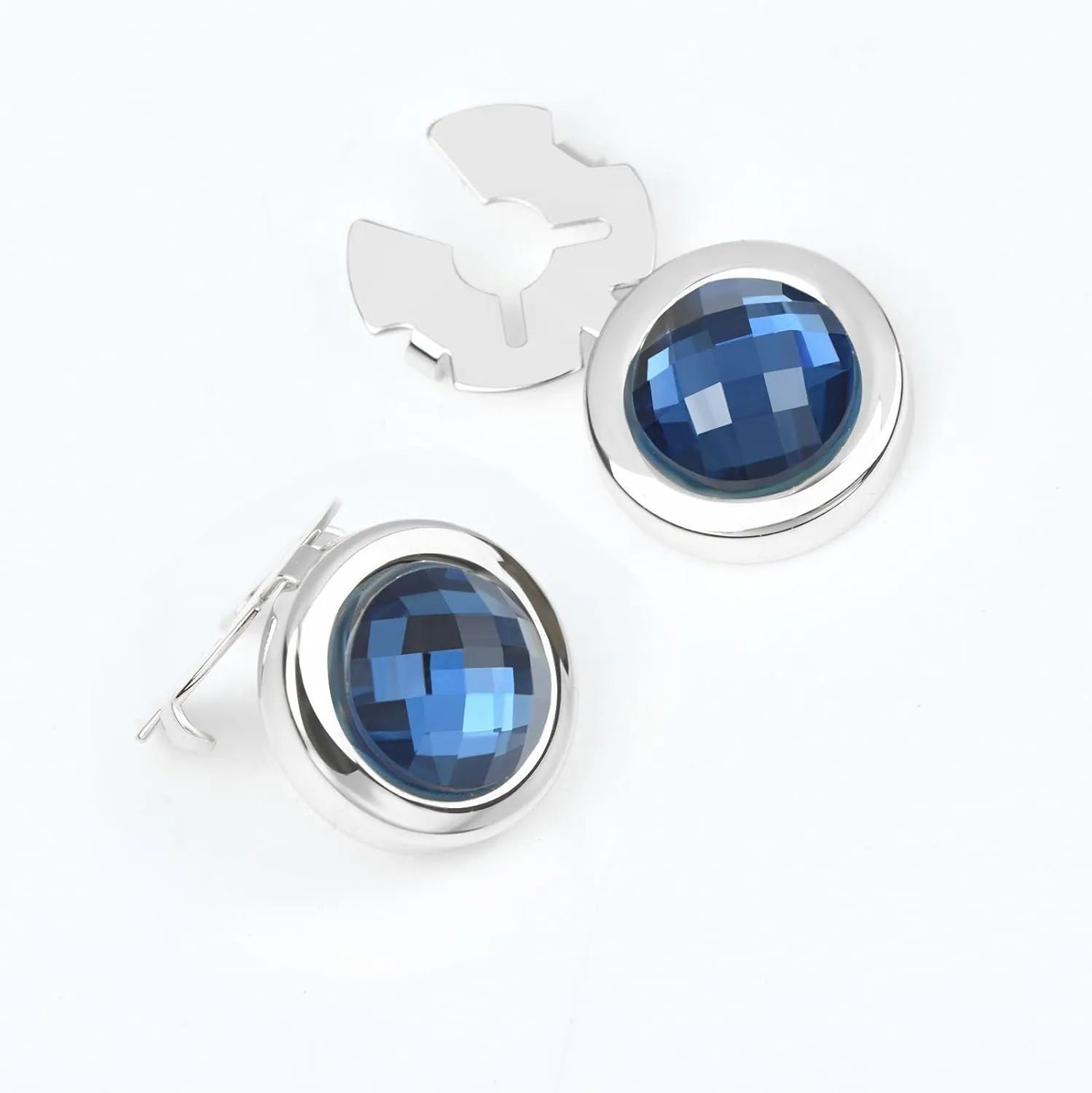 Crystal Cufflink Button Covers Shirt Suit Button Accessory for Men Women