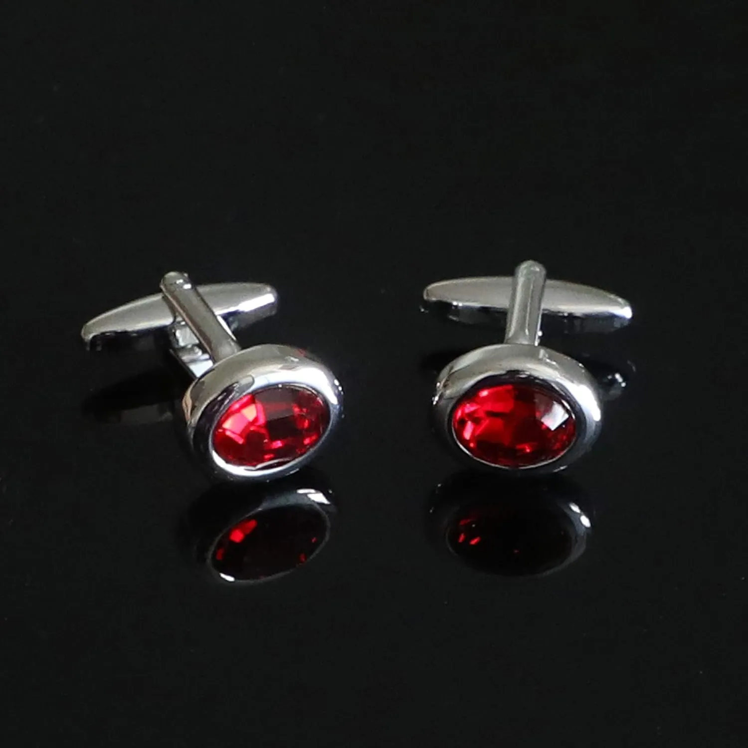 Crystal Cufflinks With Box For Men Birthday Father's Day Wedding Grooms Gift Cufflinks