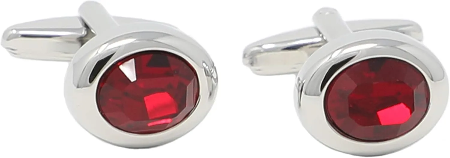 Crystal Cufflinks With Box For Men Birthday Father's Day Wedding Grooms Gift Cufflinks