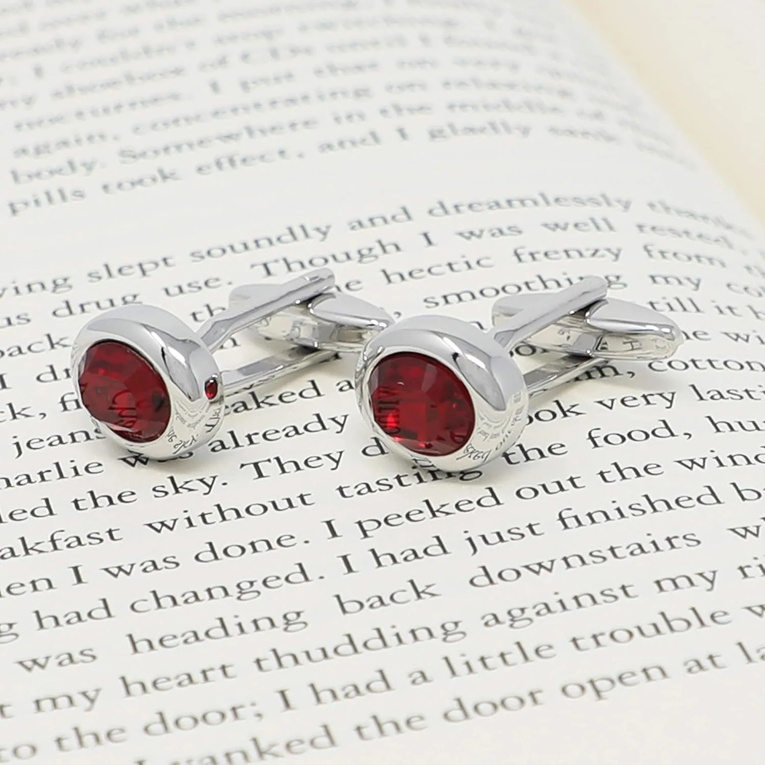 Crystal Cufflinks With Box For Men Birthday Father's Day Wedding Grooms Gift Cufflinks