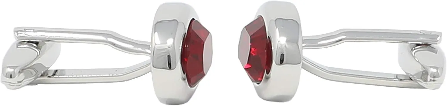 Crystal Cufflinks With Box For Men Birthday Father's Day Wedding Grooms Gift Cufflinks