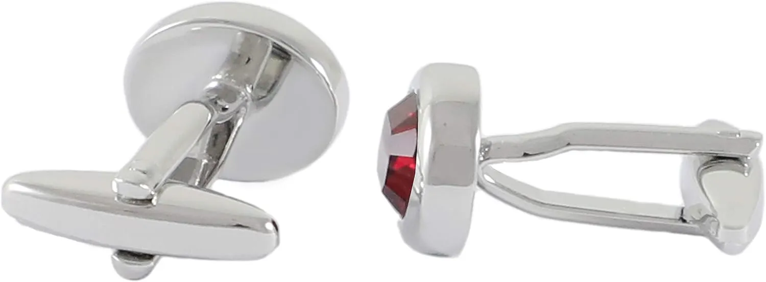 Crystal Cufflinks With Box For Men Birthday Father's Day Wedding Grooms Gift Cufflinks