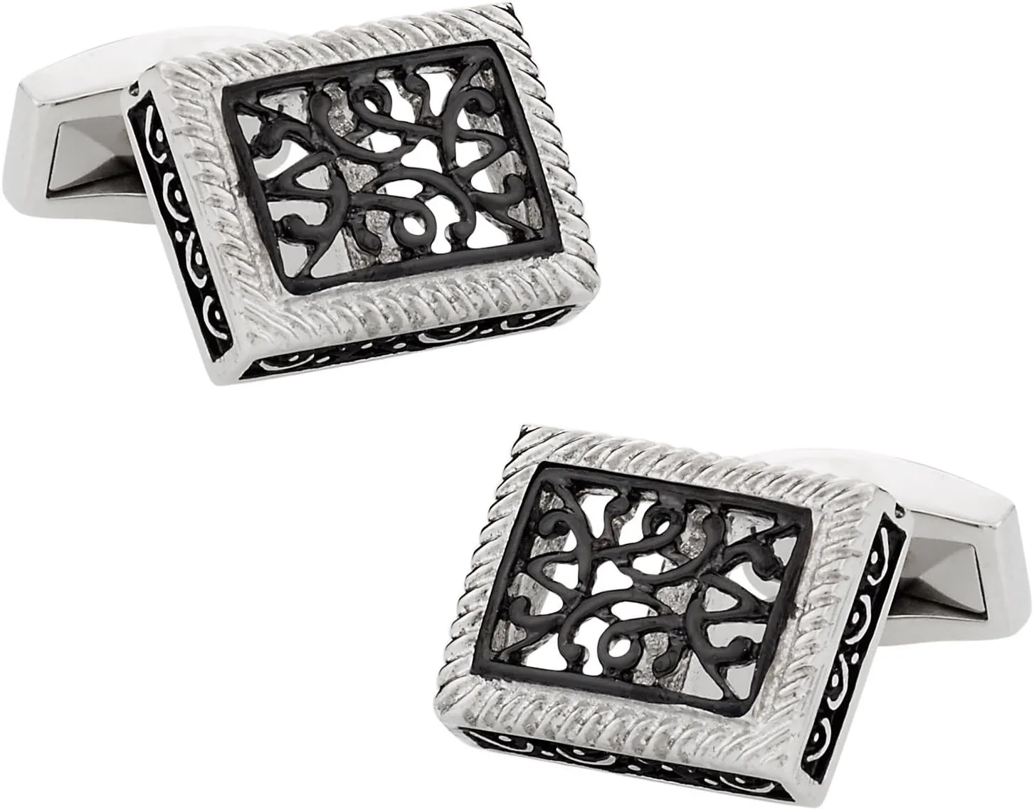 Cuff-Daddy Black & Stainless Cufflinks with Presentation Box