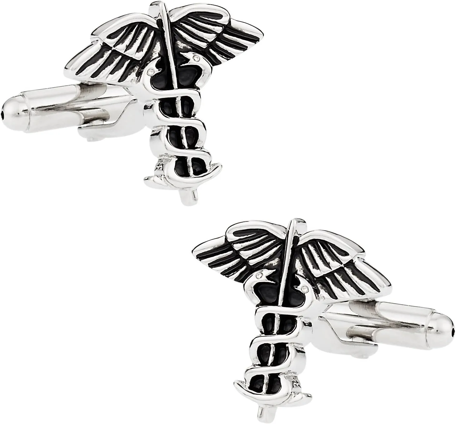 Cuff-Daddy Caduceus Doctor Physician Surgeon Nurse RN Medical Medicine Cufflinks with Presentation Box