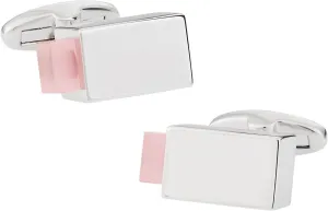 Cuff-Daddy Designer Fiber Optic Pink Cufflinks with Presentation Box