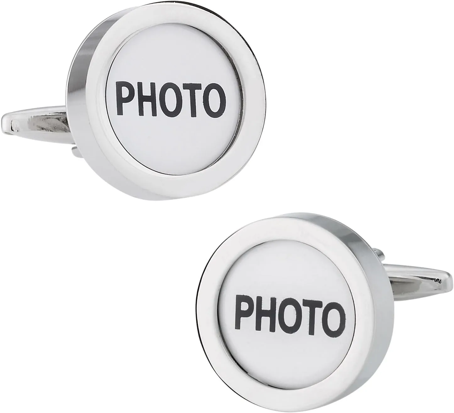 Cuff-Daddy Mens Cufflinks Photo Picture with Jewelry Presentation Box Storage Travel Special Occasions Cufflinks for Wedding Mens Cuff Link Dress Shirt Business Gift Jewelry Box