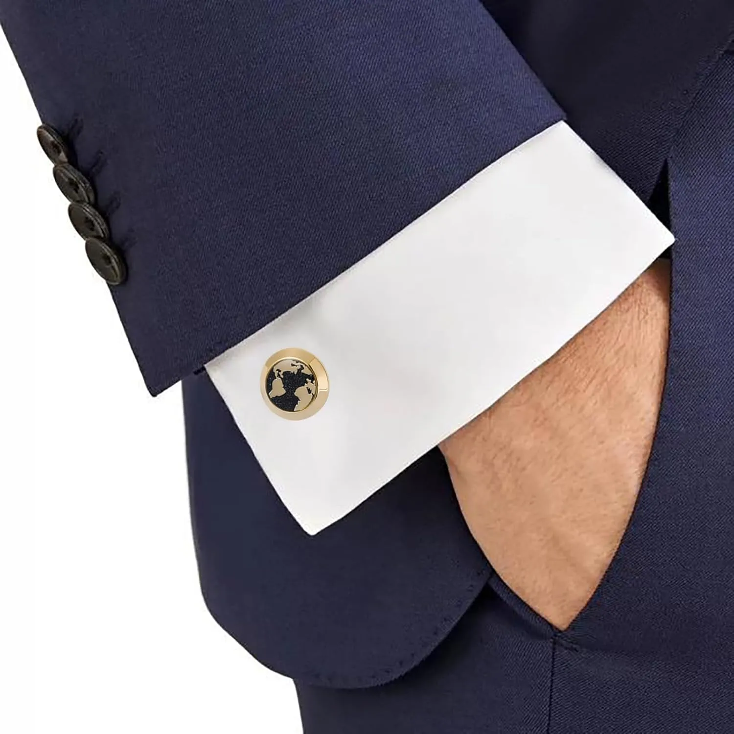 Cufflinks for Men Classic Wedding Business Shirt Cuff Links Silver Gold Black Set Gifts with Box