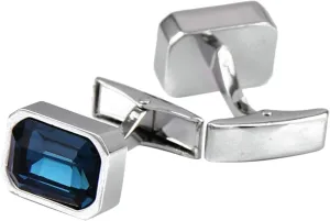 Cufflinks for Men Tuxedo, Silver Cufflinks for Groom Cubic Zirconia Copper Rectangular for Man Business Wedding