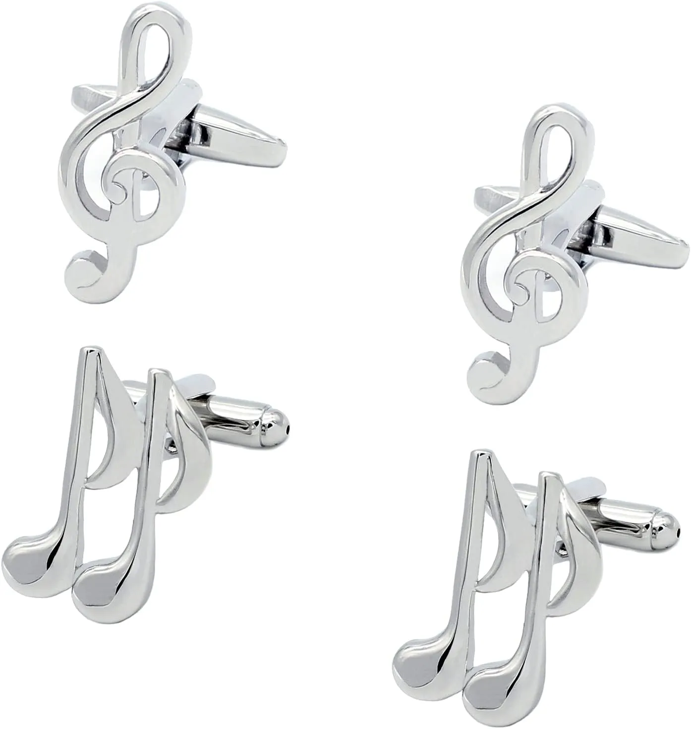 Cufflinks for Mens, Music Notes Unique Aircraft Unique Design Tuxedo Shirt Cuff Links Sets for Wedding Business, With Gift Box, 2 Pairs