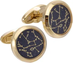 Cufflinks for Men's Tuxedo Shirt for Wedding Party Accessories - Constellations Sandstone Cufflink Women Sleeve Studs