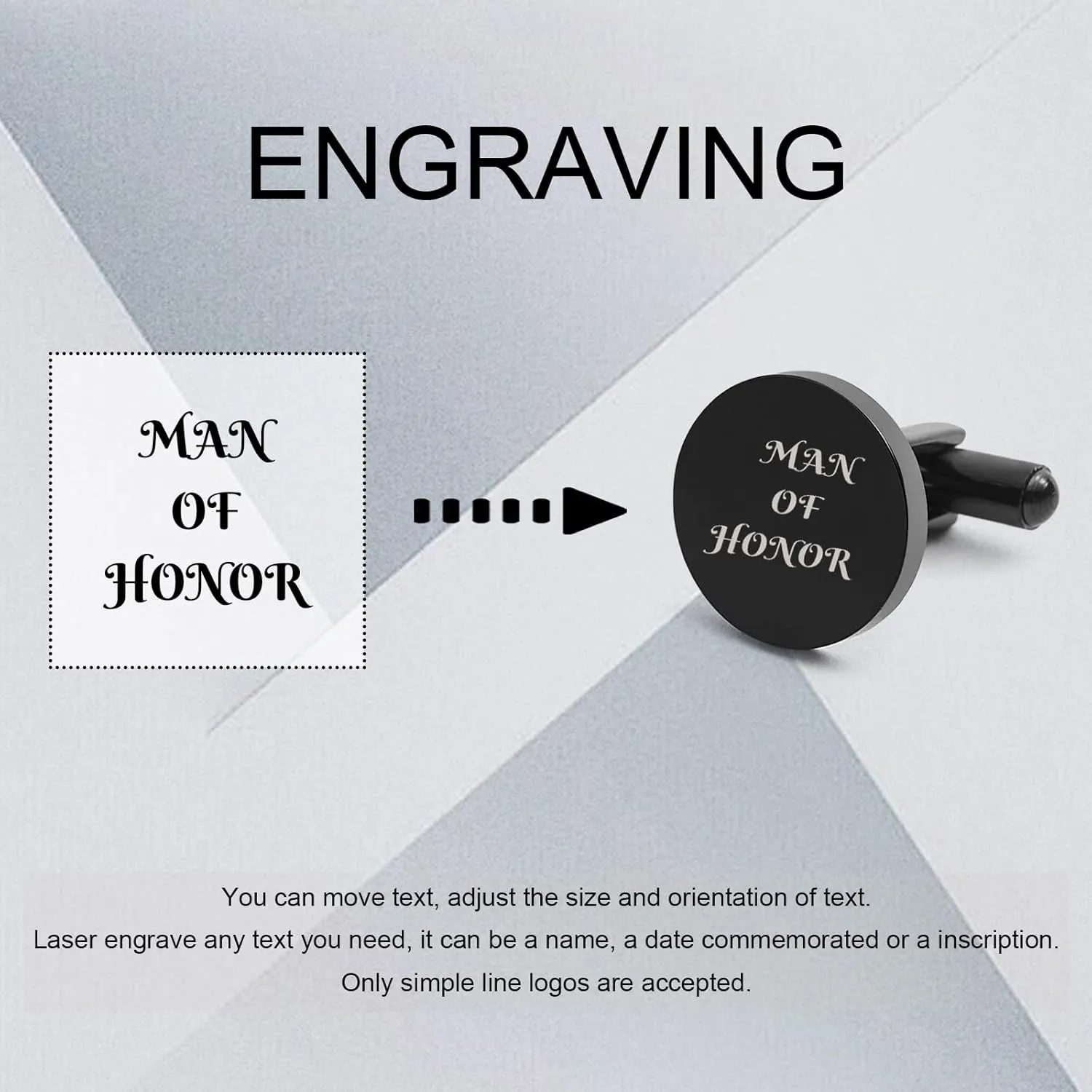 Custom Cuff Links Mens - Personalized Classic Stainless Steel Initial Tuxedo Cufflinks and Studs Set Engraved Text Cufflinks Business Wedding Valentine's Day Gifts for Men