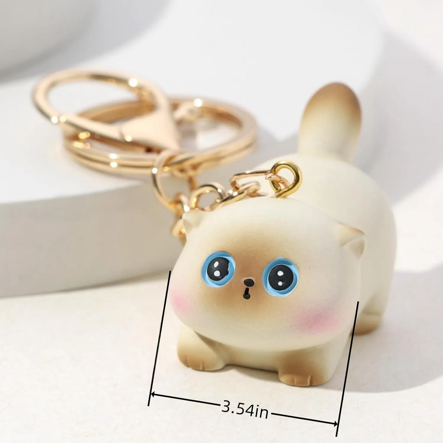 Cute Cat Keychain for Women Girls,Kawaii Bag Purse Handbag Charms Car Accessories For Car Keys Key Chains Decorations Gifts