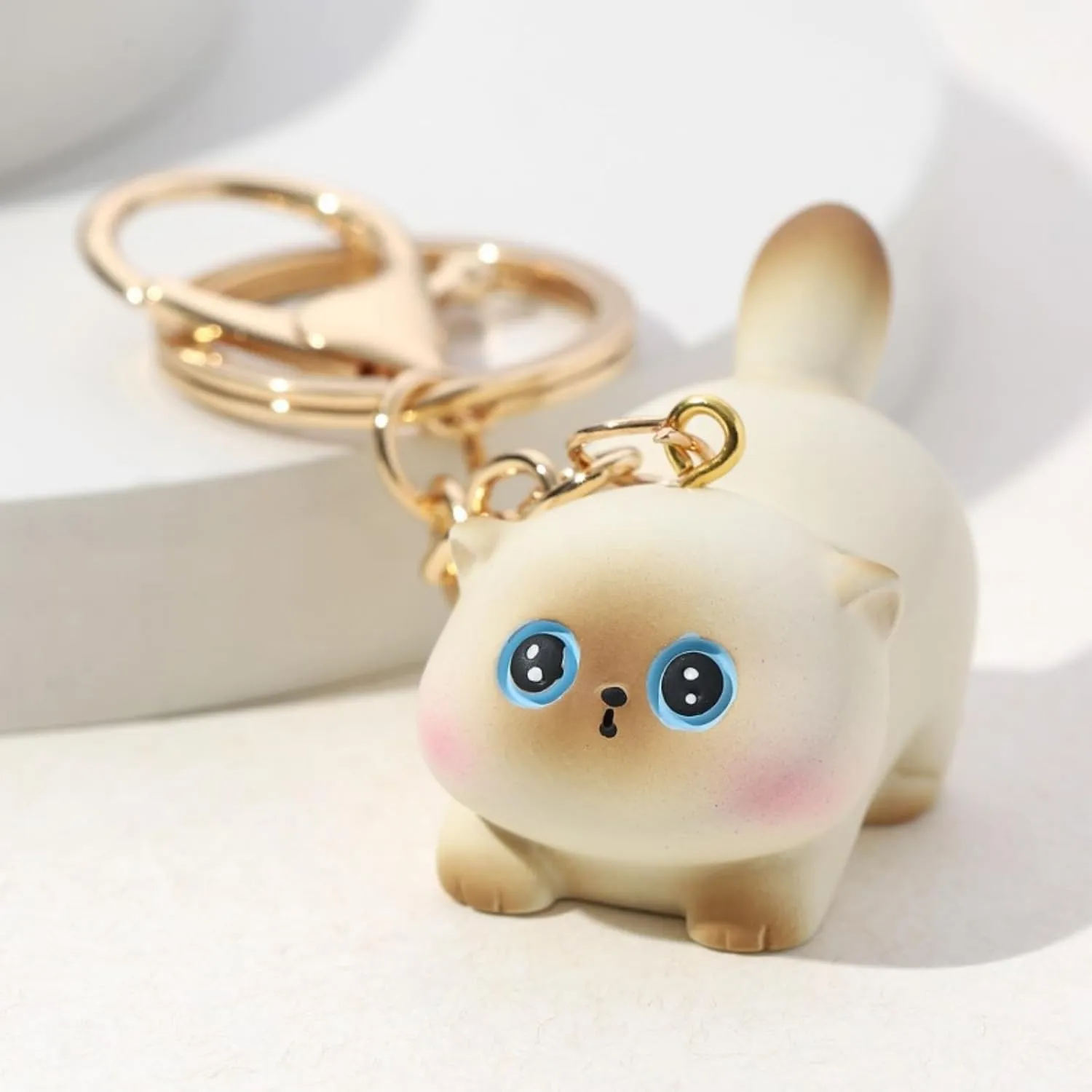 Cute Cat Keychain for Women Girls,Kawaii Bag Purse Handbag Charms Car Accessories For Car Keys Key Chains Decorations Gifts