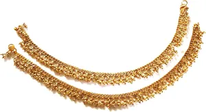 Daily Use Metal Alloy(Panchaloha) Anklets for Women- Siri Muvva Pattern