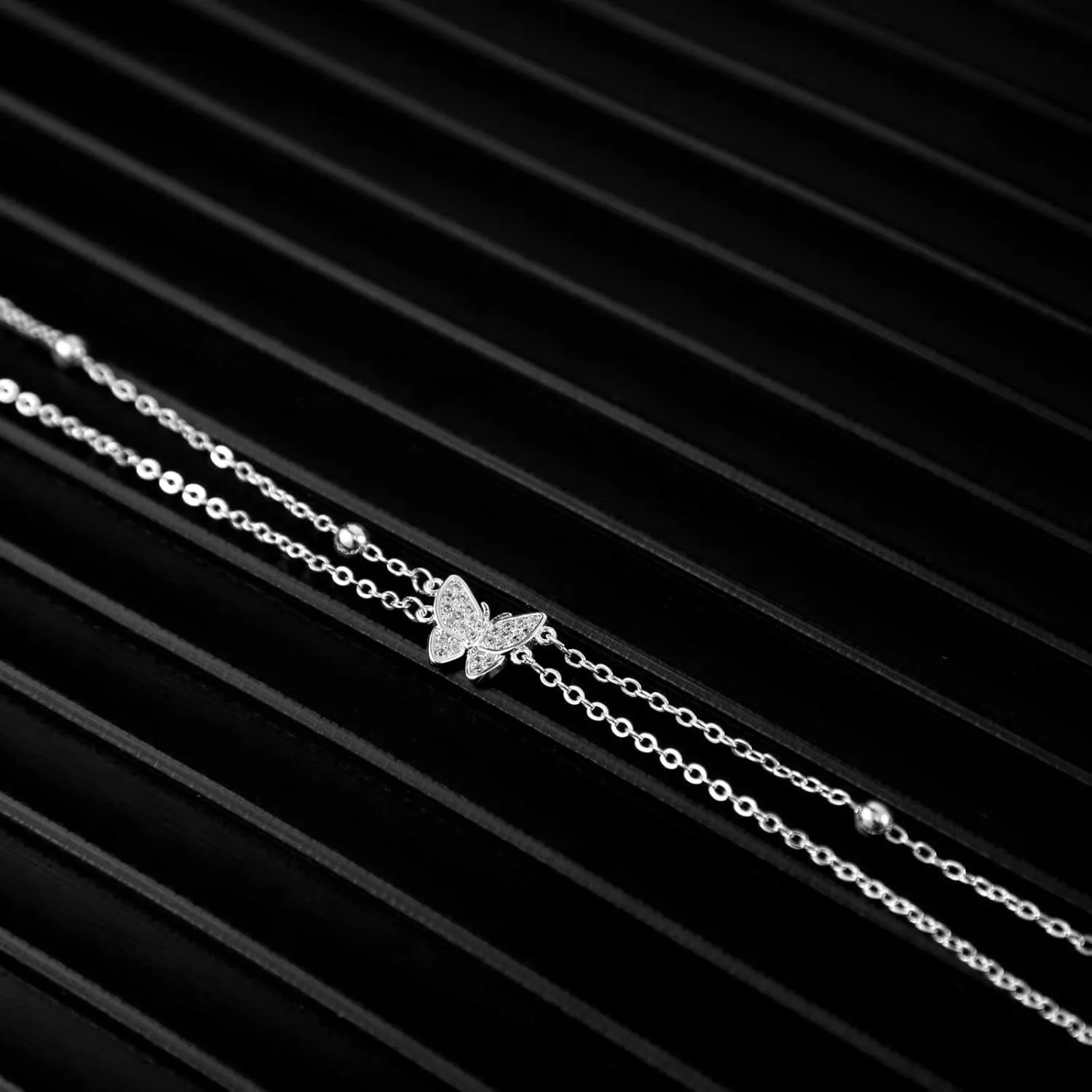 Dainty Ankle Bracelets Layered Anklets Bracelet Waterproof Adjustable Link Anklet Set Jewelry Gifts for Mom Women Friend