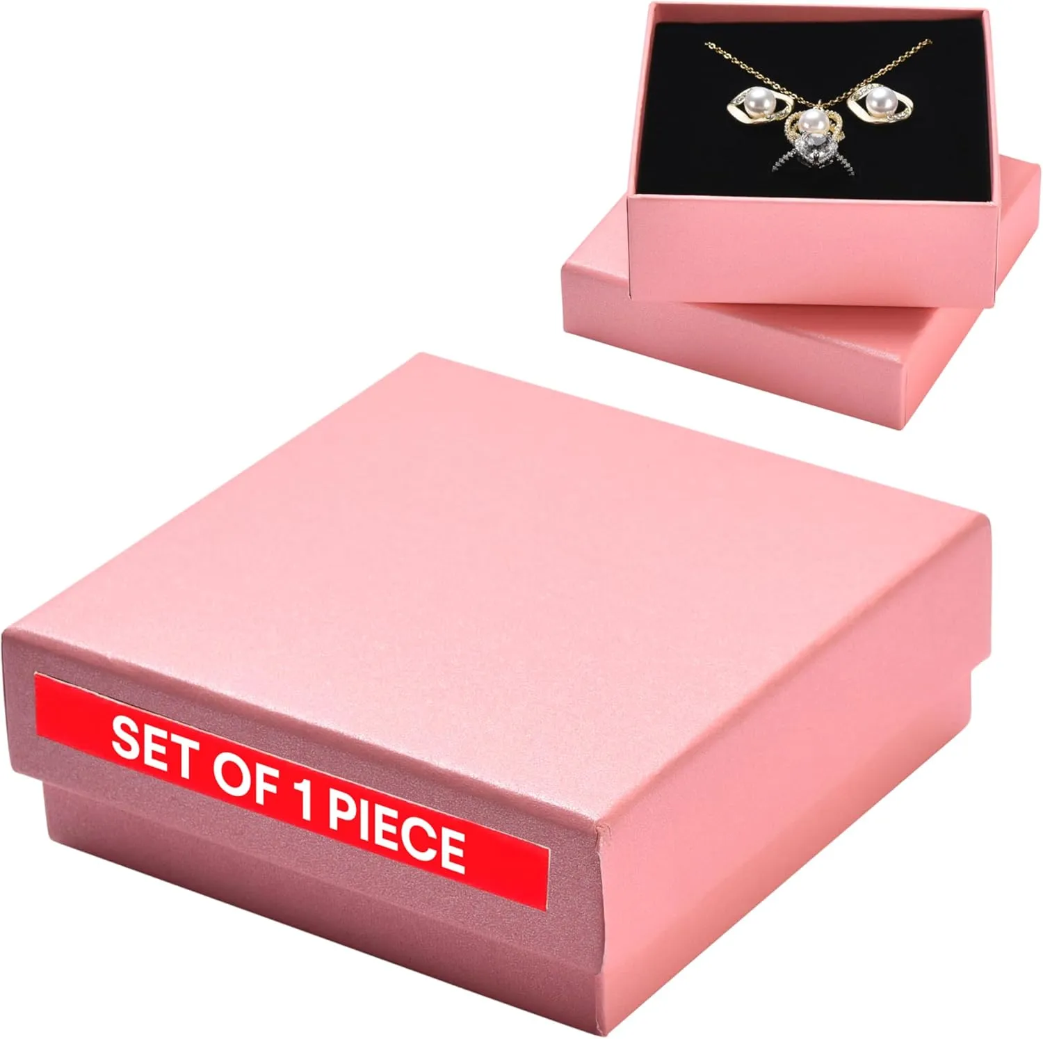 Dawhud Direct Small Jewelry Gift Boxes - Cardboard Jewelry Packaging Box - for Earrings, Necklace, bracelet, and Wedding Ring - Small Compact in Size, Simple and Elegant Present Box
