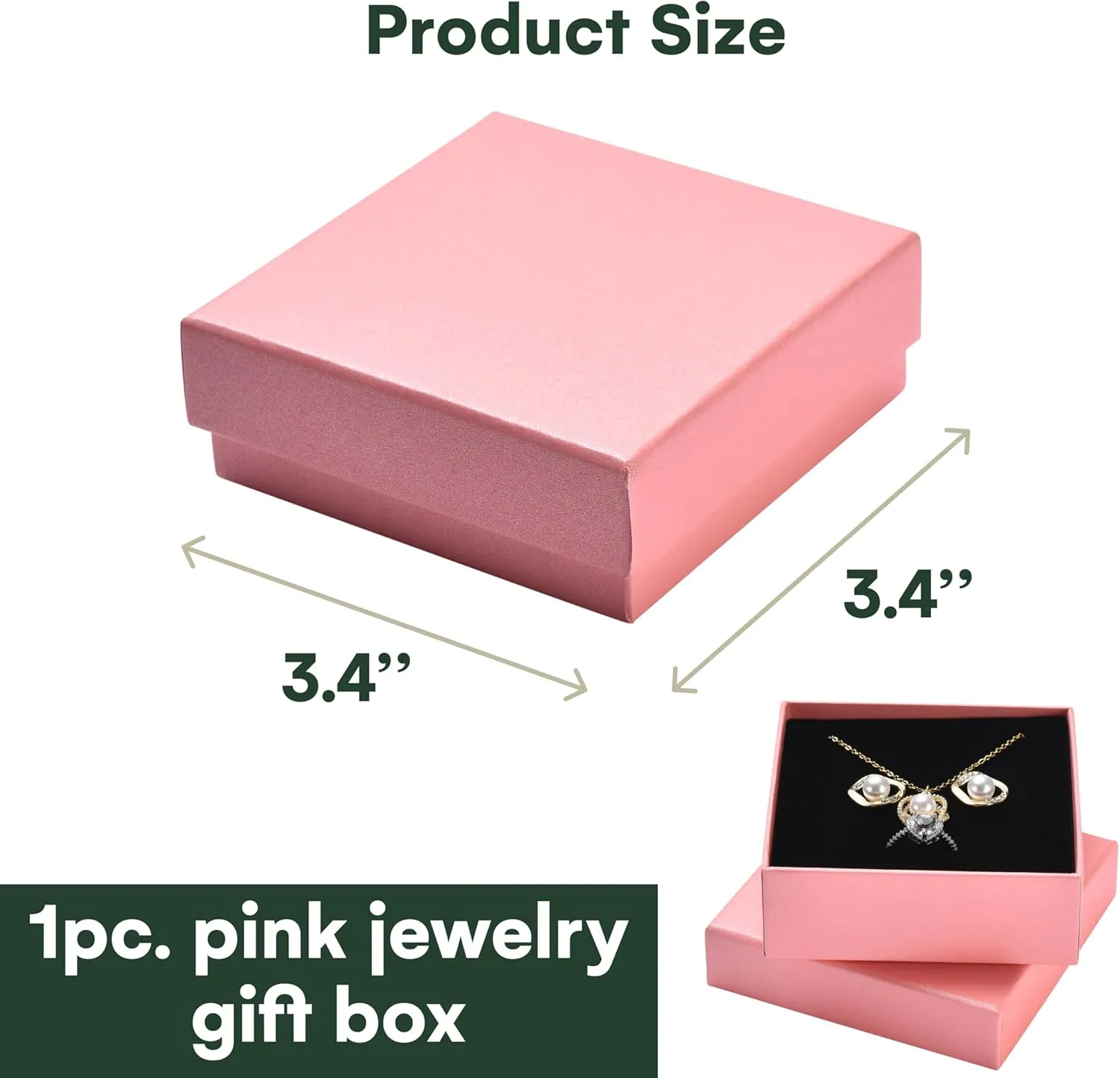 Dawhud Direct Small Jewelry Gift Boxes - Cardboard Jewelry Packaging Box - for Earrings, Necklace, bracelet, and Wedding Ring - Small Compact in Size, Simple and Elegant Present Box