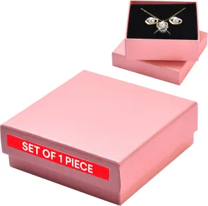 Dawhud Direct Small Jewelry Gift Boxes - Cardboard Jewelry Packaging Box - for Earrings, Necklace, bracelet, and Wedding Ring - Small Compact in Size, Simple and Elegant Present Box