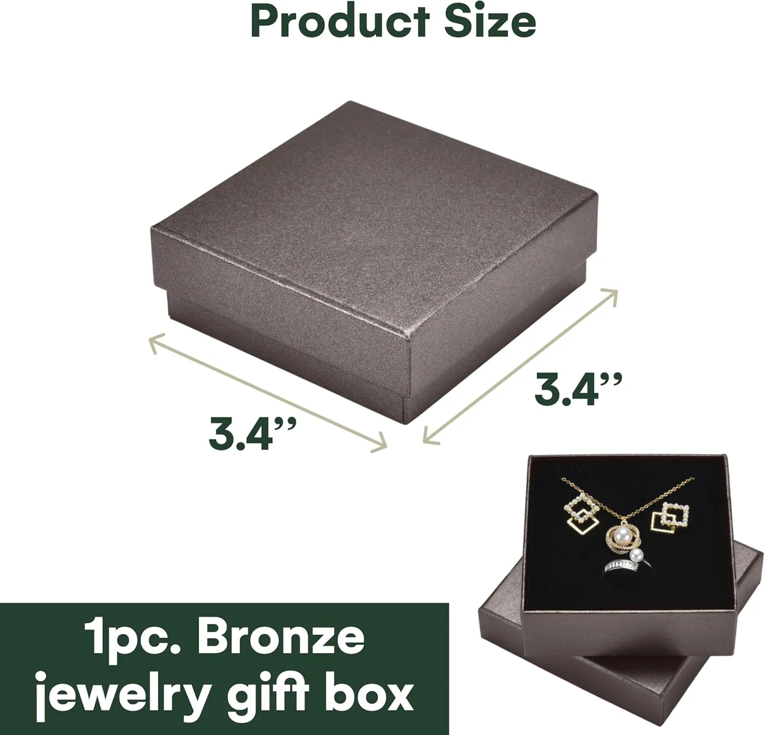 Dawhud Direct Small Jewelry Gift Boxes - Cardboard Jewelry Packaging Box - Perfect for Earrings, Necklace, bracelet, and Wedding Ring - Small Compact in Size, Simple and Elegant Present Box