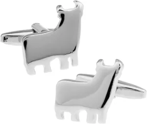 Designer Cufflinks for Men, Cufflinks Luxury Silver Copper Cow for Man Business Wedding Cufflinks Outdoors