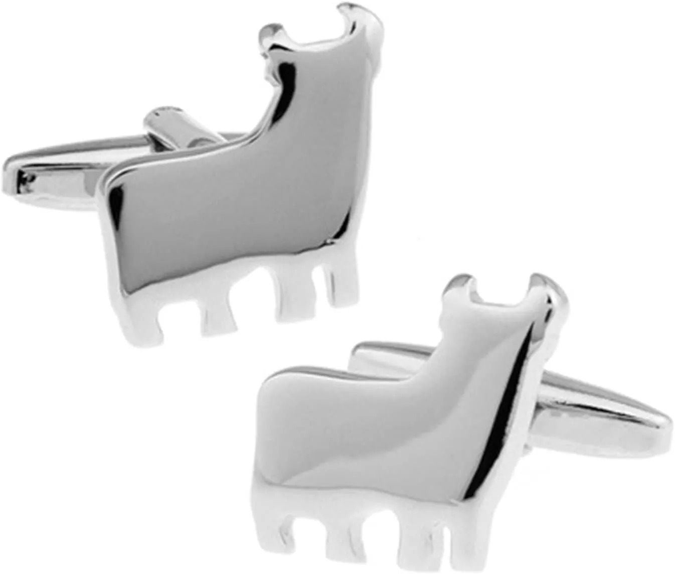 Designer Cufflinks for Men, Cufflinks Luxury Silver Copper Cow for Man Business Wedding Cufflinks Outdoors