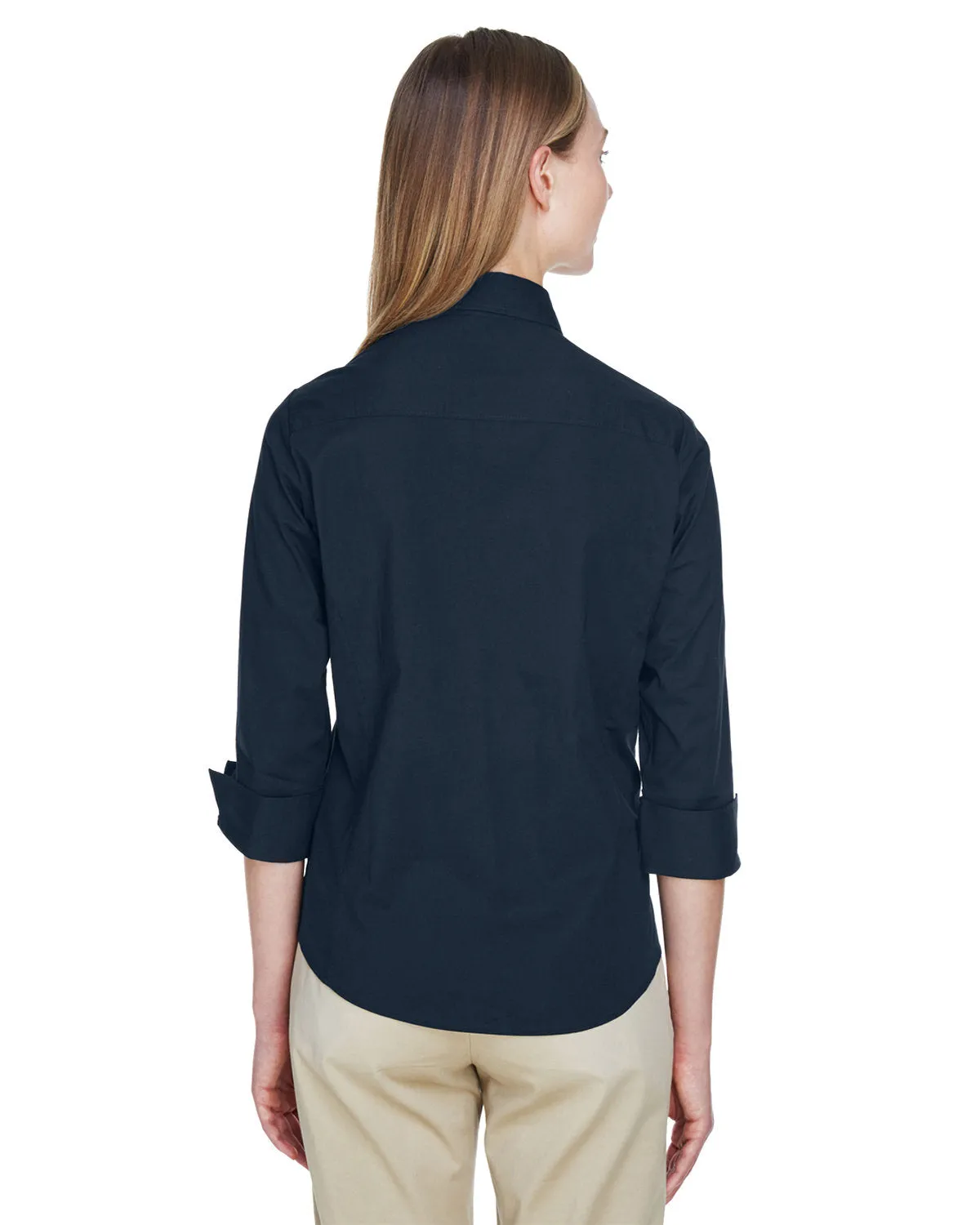 Devon & Jones Ladies' Perfect Fit™ 3/4-Sleeve Stretch Poplin Blouse