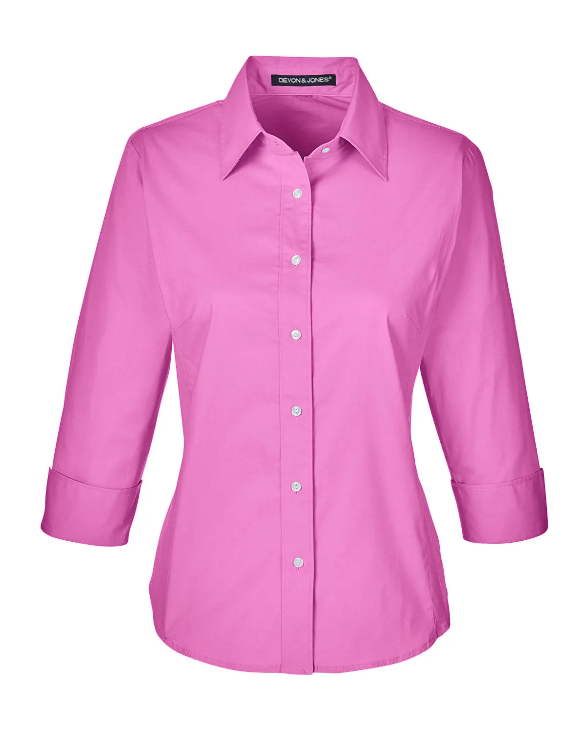 Devon & Jones Ladies' Perfect Fit™ 3/4-Sleeve Stretch Poplin Blouse