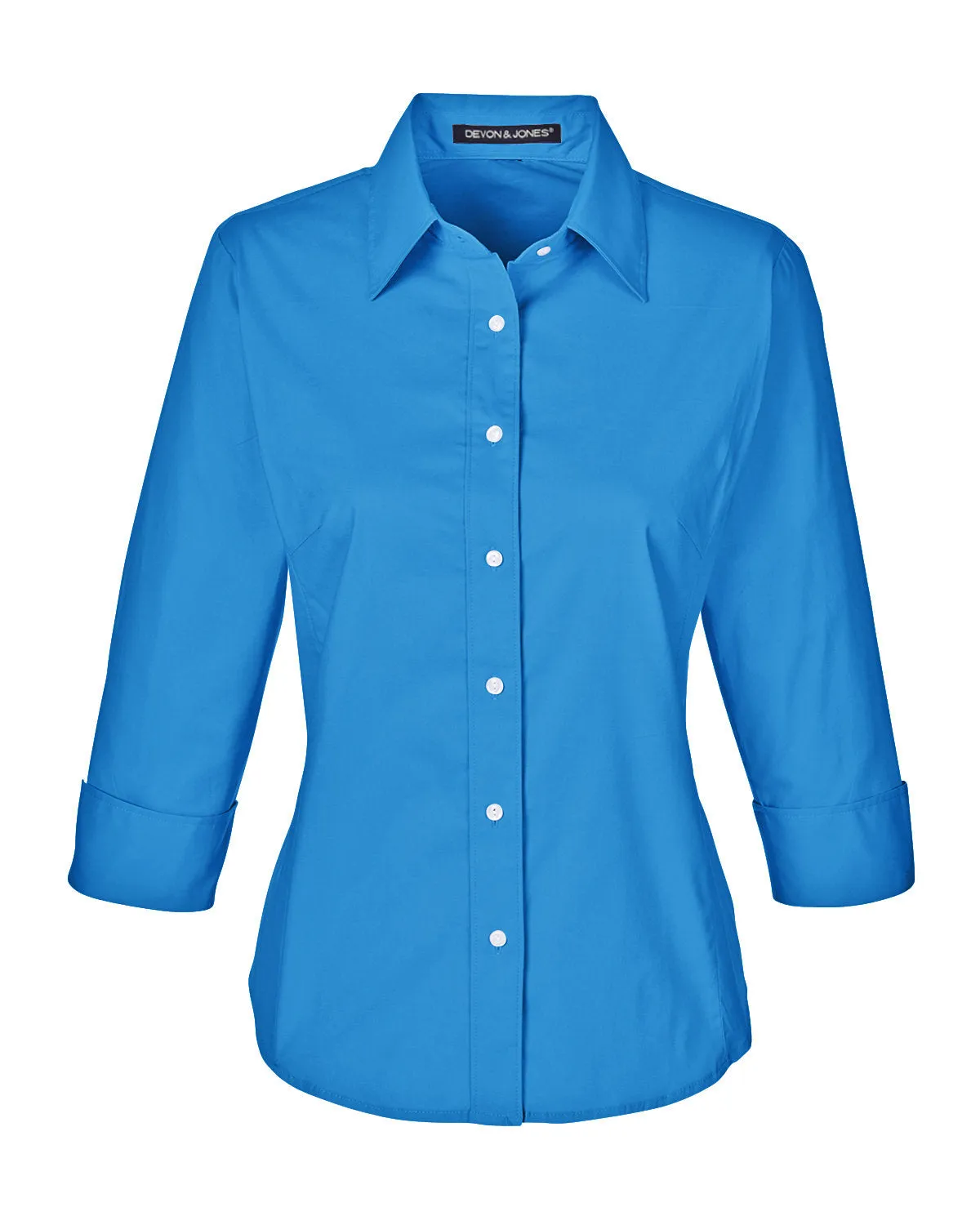 Devon & Jones Ladies' Perfect Fit™ 3/4-Sleeve Stretch Poplin Blouse