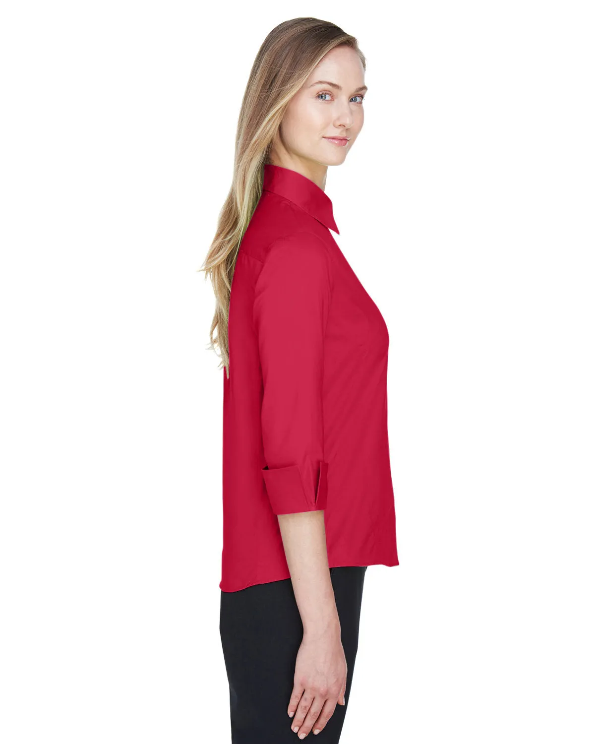 Devon & Jones Ladies' Perfect Fit™ 3/4-Sleeve Stretch Poplin Blouse