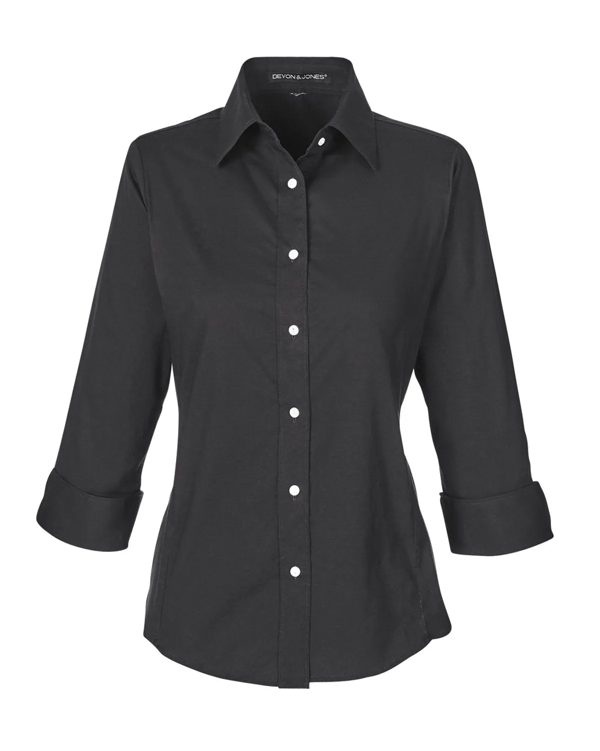 Devon & Jones Ladies' Perfect Fit™ 3/4-Sleeve Stretch Poplin Blouse