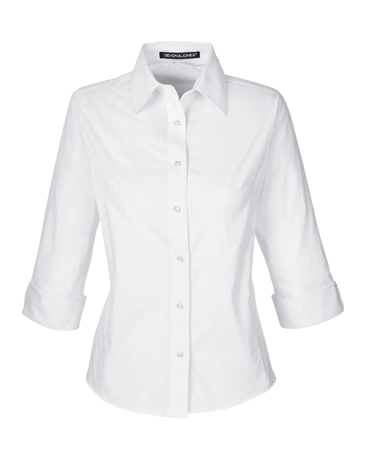 Devon & Jones Ladies' Perfect Fit™ 3/4-Sleeve Stretch Poplin Blouse