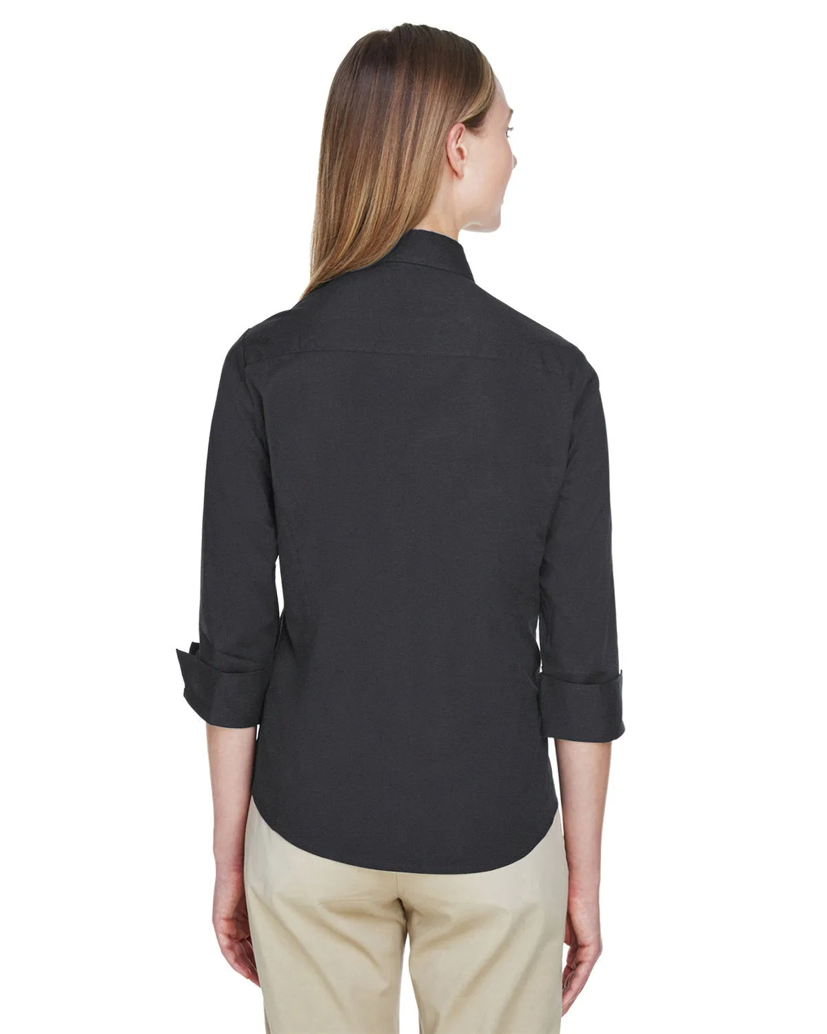 Devon & Jones Ladies' Perfect Fit™ 3/4-Sleeve Stretch Poplin Blouse