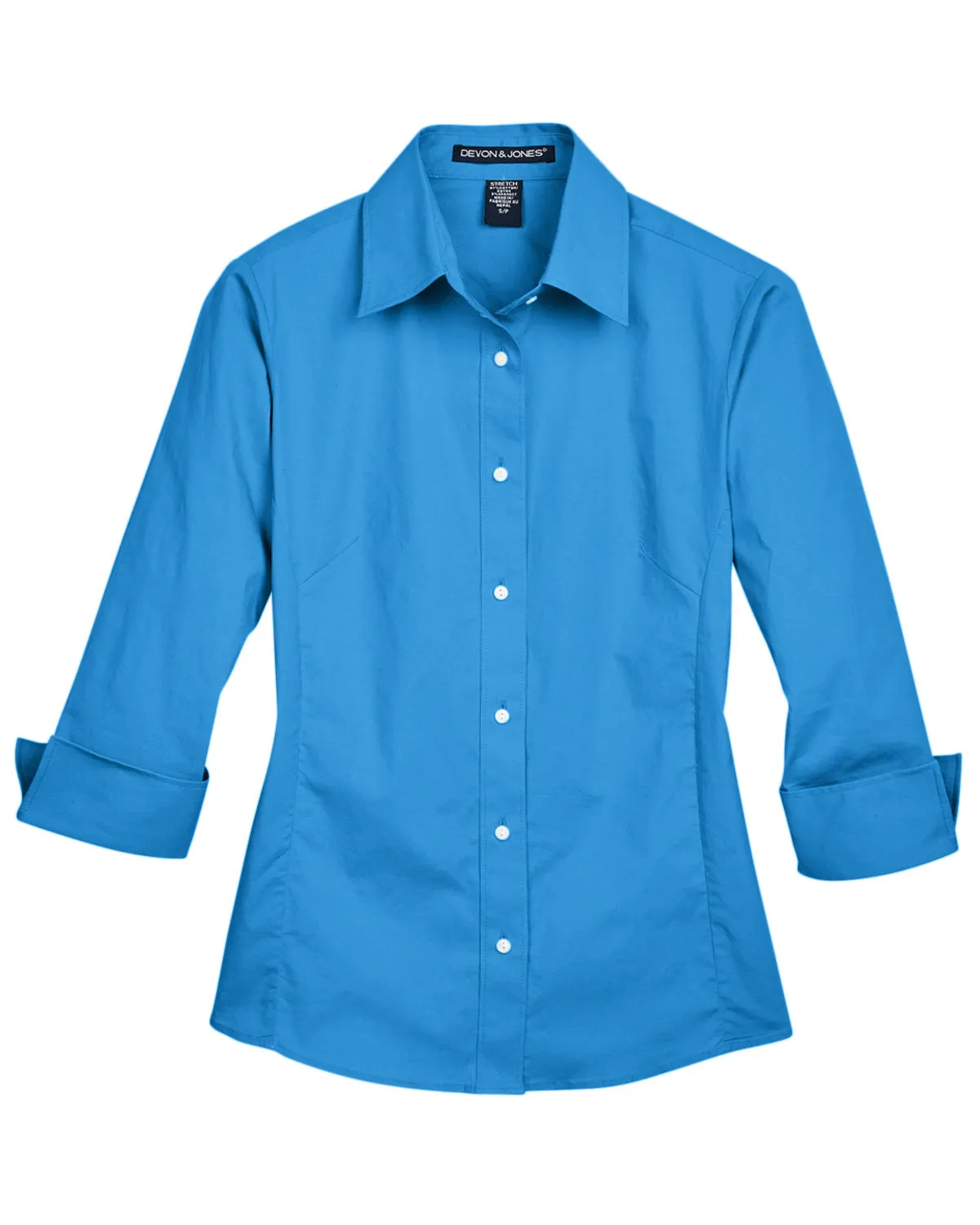 Devon & Jones Ladies' Perfect Fit™ 3/4-Sleeve Stretch Poplin Blouse