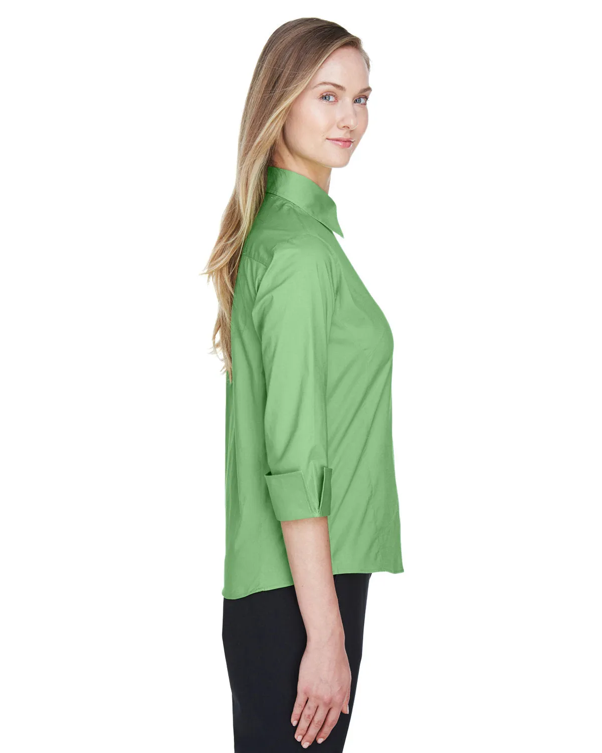 Devon & Jones Ladies' Perfect Fit™ 3/4-Sleeve Stretch Poplin Blouse