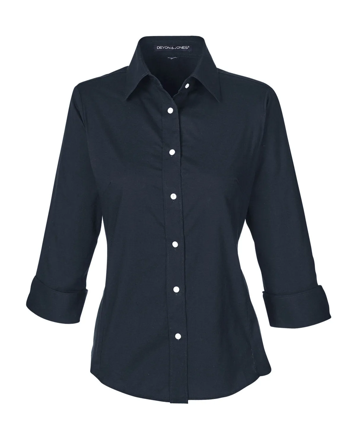 Devon & Jones Ladies' Perfect Fit™ 3/4-Sleeve Stretch Poplin Blouse