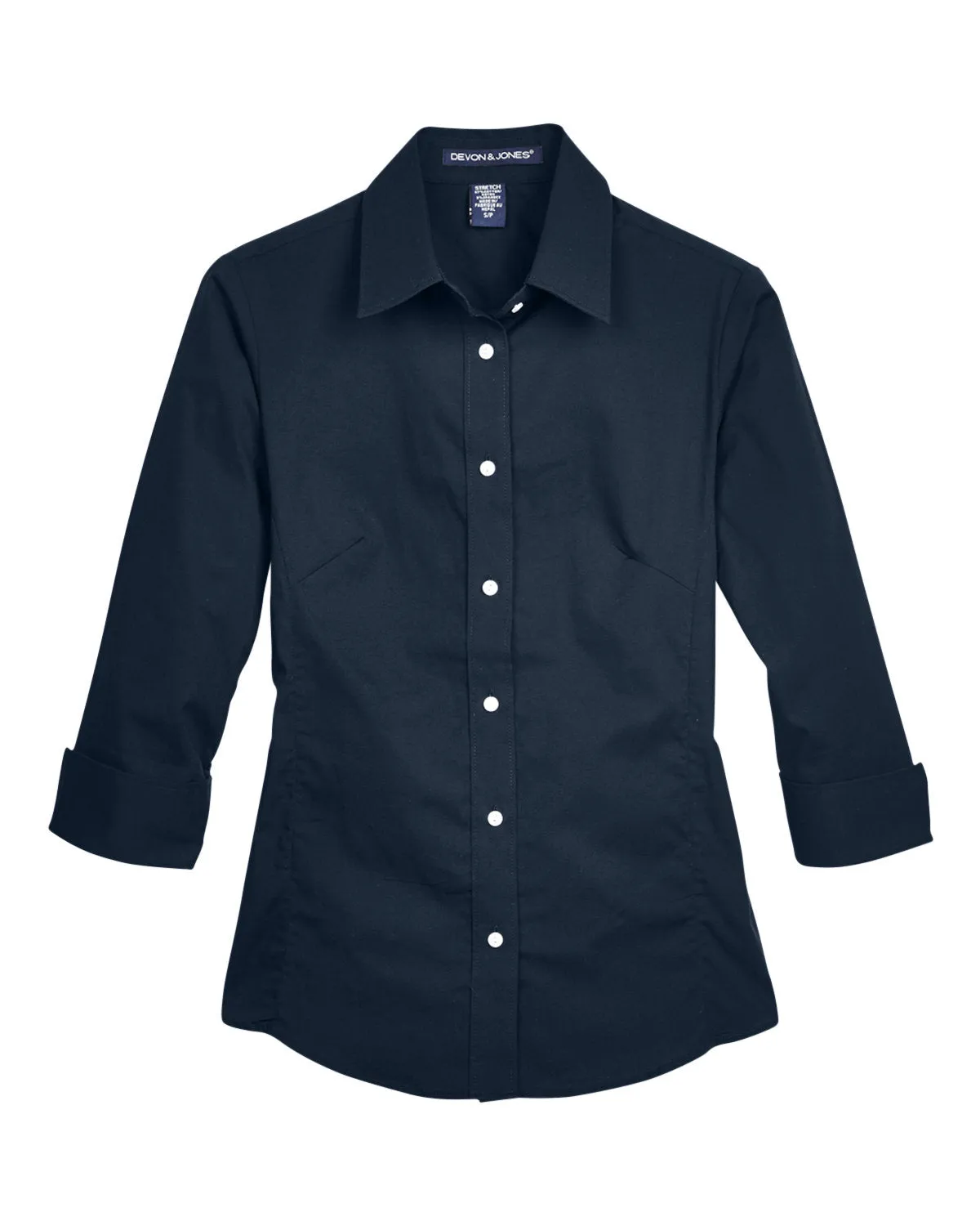 Devon & Jones Ladies' Perfect Fit™ 3/4-Sleeve Stretch Poplin Blouse