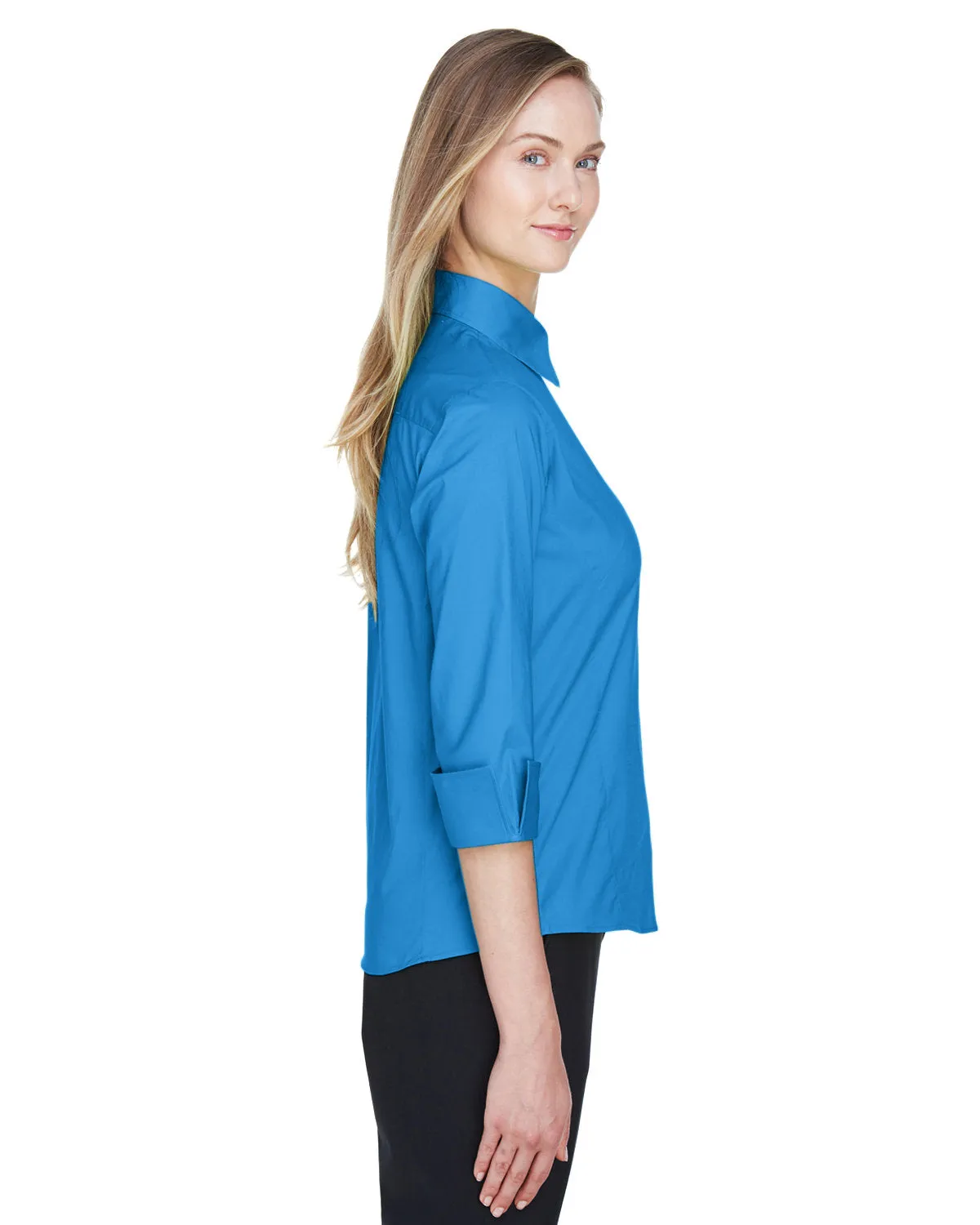 Devon & Jones Ladies' Perfect Fit™ 3/4-Sleeve Stretch Poplin Blouse