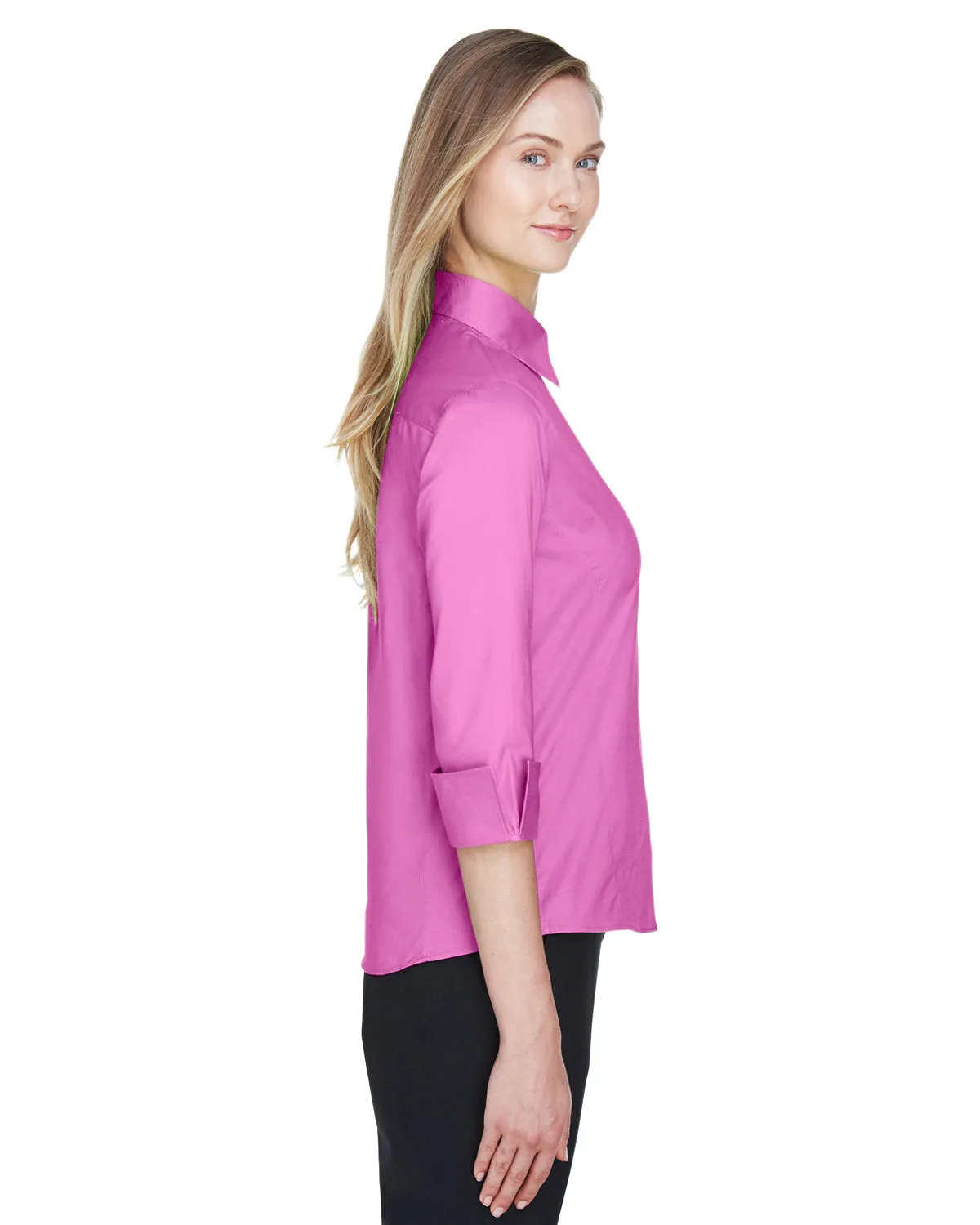 Devon & Jones Ladies' Perfect Fit™ 3/4-Sleeve Stretch Poplin Blouse