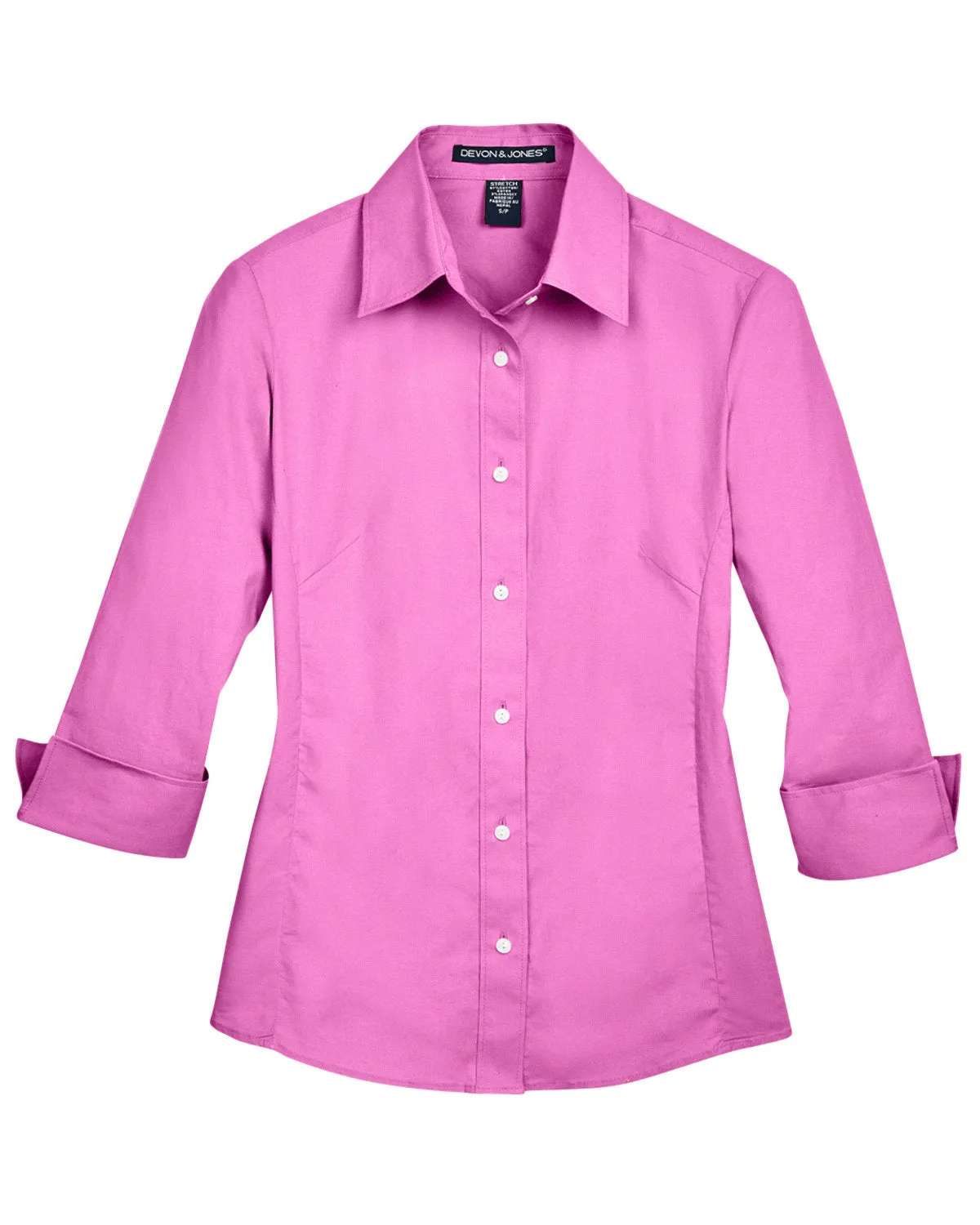Devon & Jones Ladies' Perfect Fit™ 3/4-Sleeve Stretch Poplin Blouse
