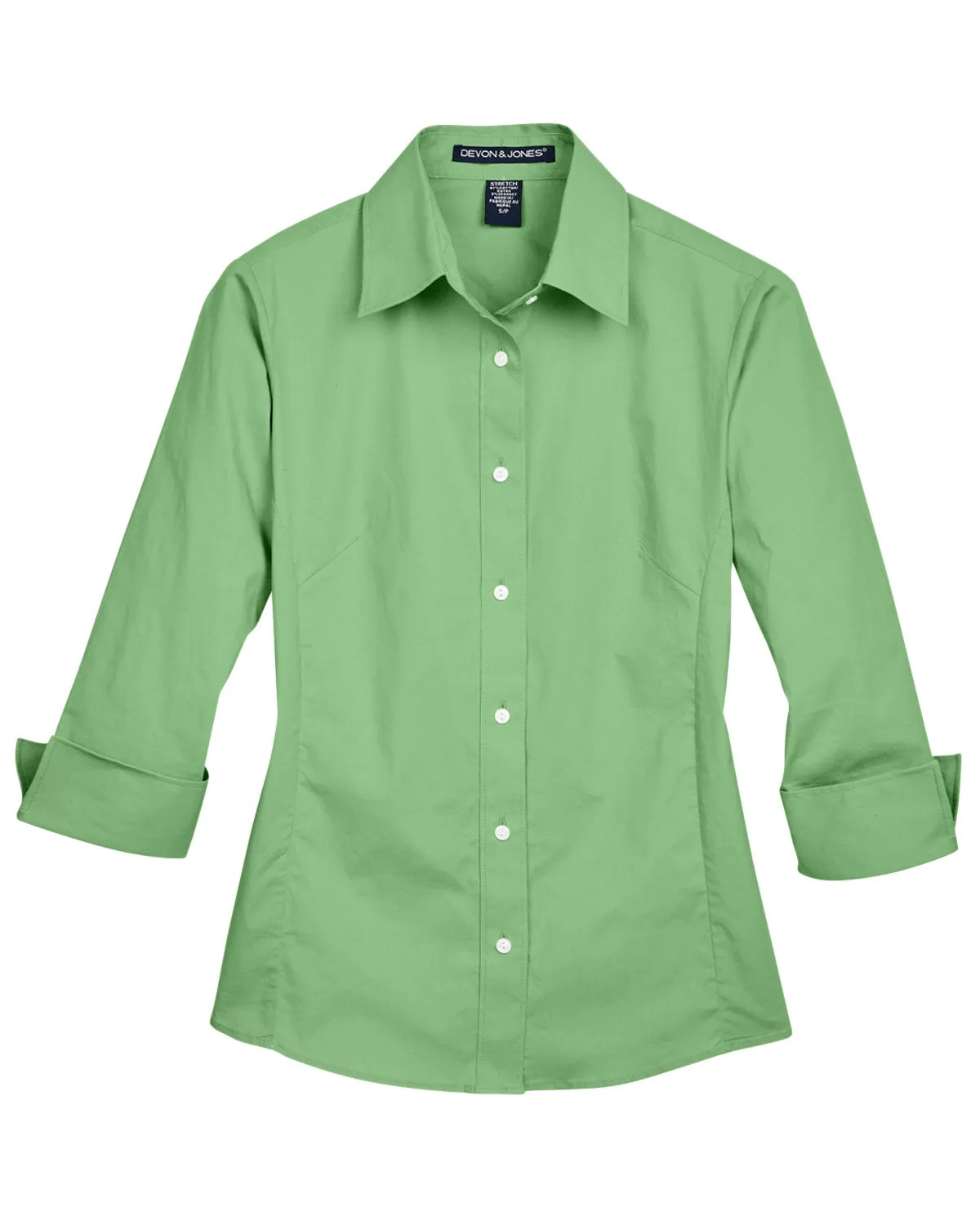 Devon & Jones Ladies' Perfect Fit™ 3/4-Sleeve Stretch Poplin Blouse