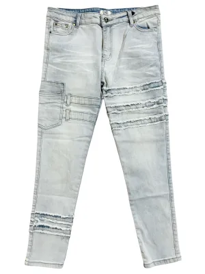 DNA Kids Distressed Cargo Pocket Denim (Light Wash) K27