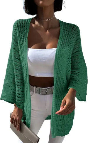 Dokotoo Lightweight Cardigan Oversized Loose 2025 Vacation Spring Summer Cardigan Trendy Beach Crochet Sweaters