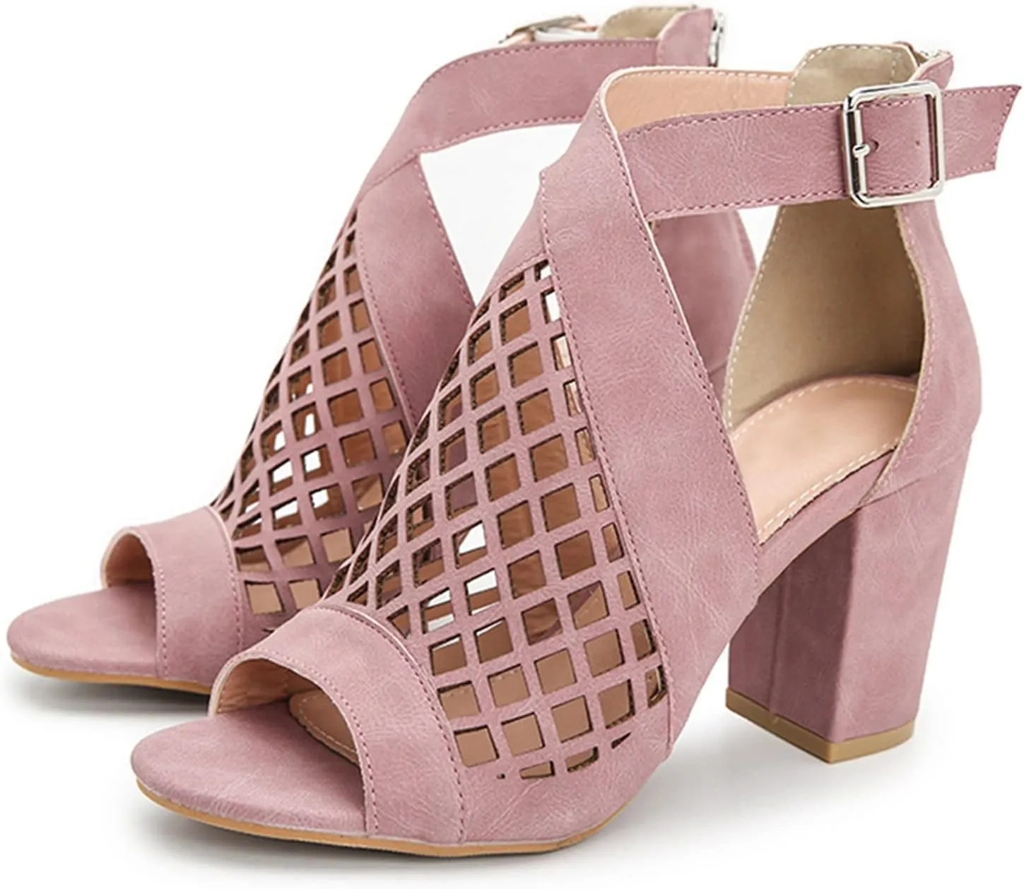 Eduavar Summer Sandals for Women 2023, Orthopedic Sandals for Women Fish Mouth Hollow Out Heel Sandals with Ankle Strap