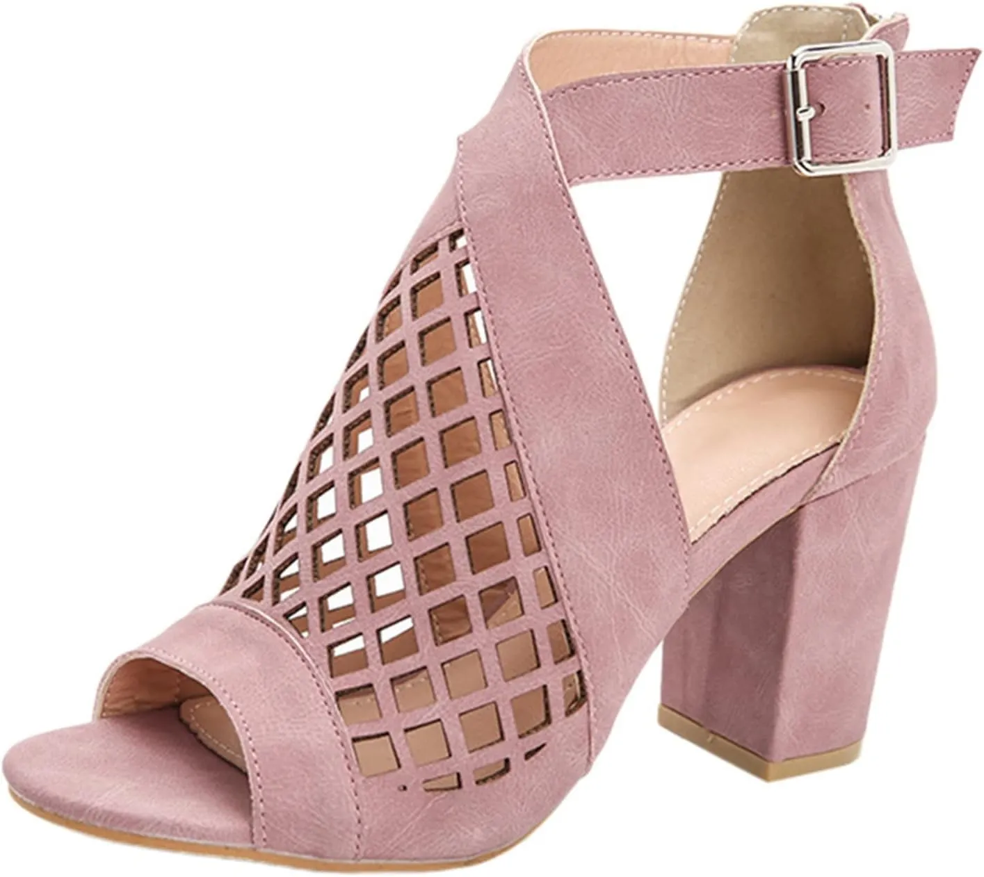 Eduavar Summer Sandals for Women 2023, Orthopedic Sandals for Women Fish Mouth Hollow Out Heel Sandals with Ankle Strap