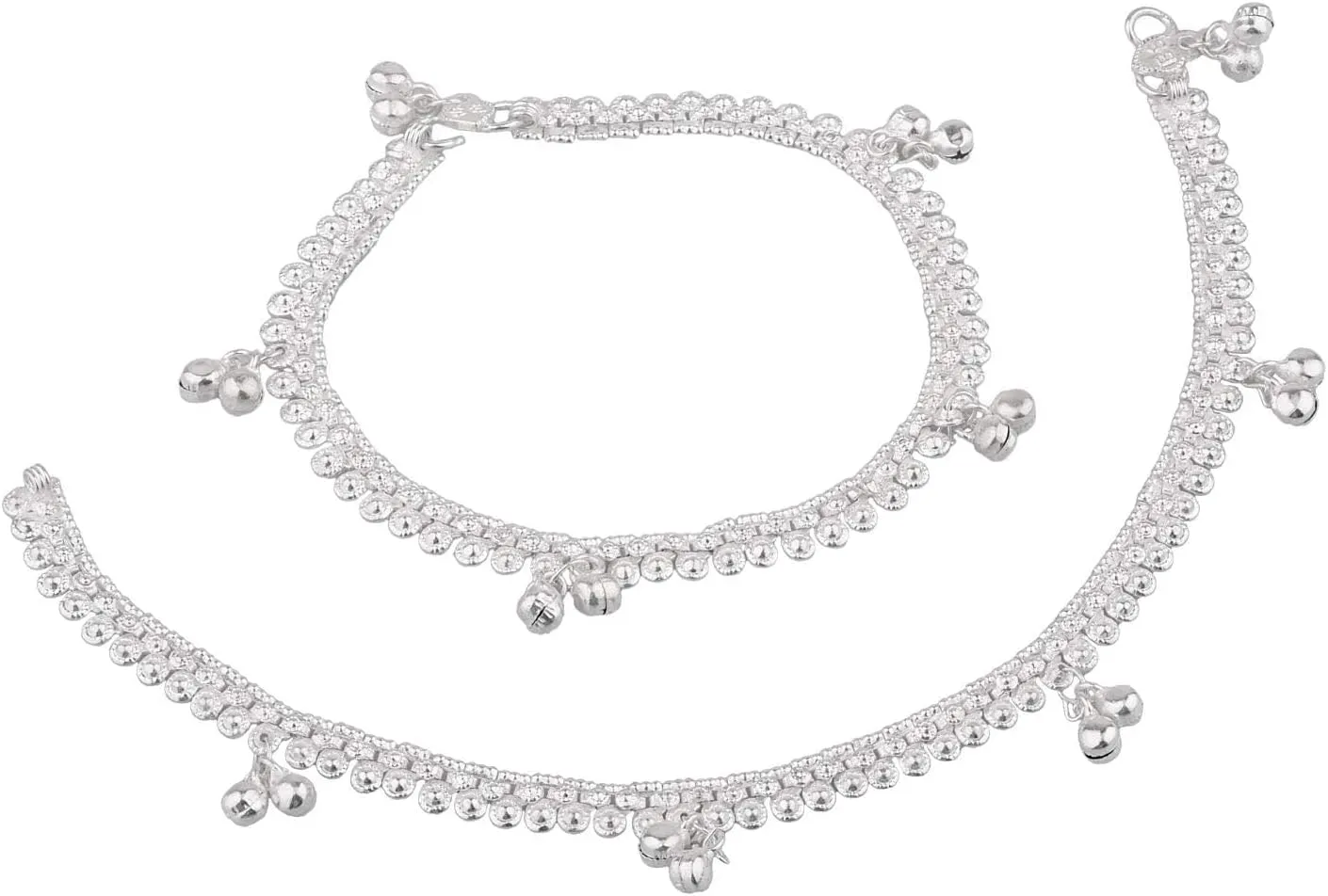 Efulgenz Oxidized Silver Anklets Indian Indian Jewelry Boho Anklets Barefoot Sandals Ankle Bracelet Payal Anklet Set