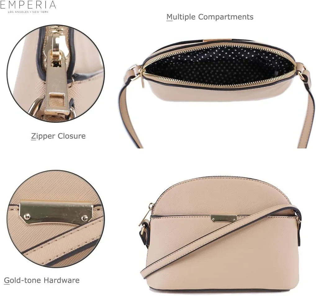 Emperia Small Cute Faux Leather Dome Series Crossbody Bags Shoulder Bag Purse Handbags for Women